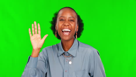 Green-screen,-black-woman-and-counting-on-hand