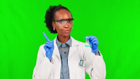 Ciencia,-No-Y-Una-Mujer-Negra-Con-Una-Sustancia-Química