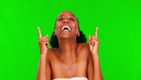 Green-screen,-face-and-black-woman-with-beauty