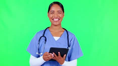 Face,-woman-and-doctor-with-a-tablet