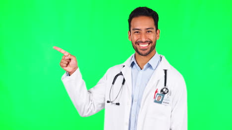 Advertising,-doctor-with-hand-gesture-for-plan