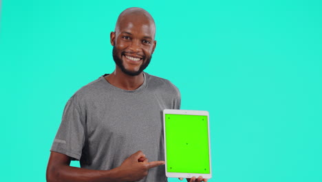 Advertising,-black-man-with-tablet
