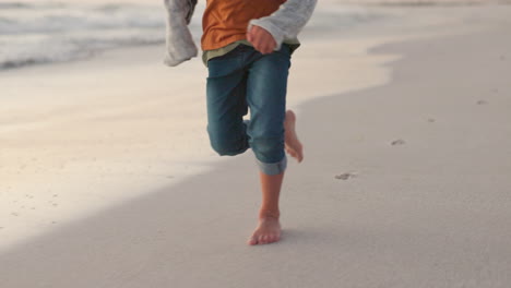 Travel,-vacation-and-closeup-of-a-child-running