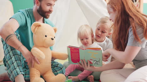 Family,-reading-and-story-for-learning