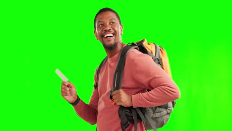 Travel,-passport-and-black-man-with-backpack