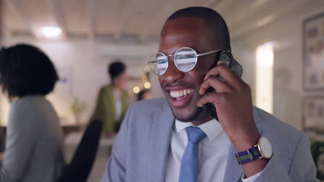 Face,-phone-call-and-business-with-a-black-man
