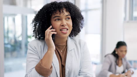 Phone-call,-professional-and-business-woman