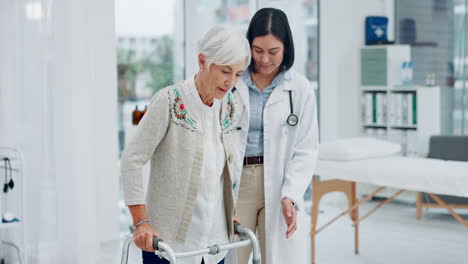 Support,-doctor-and-senior-woman-in-walking-frame