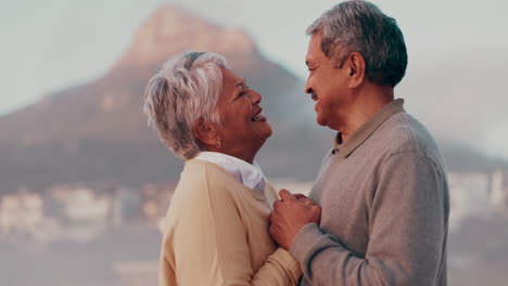 Love,-dance-and-happy-senior-couple-at-a-beach