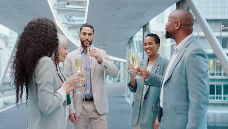 Feier,-Champagner-Und-Glückliche-Geschäftsleute