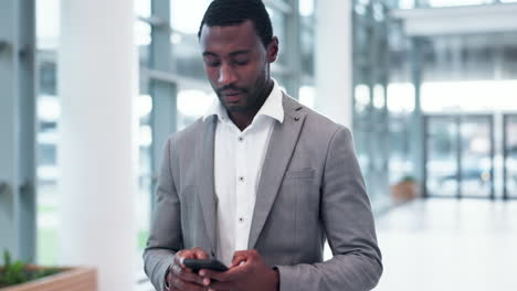 Phone,-black-man-or-businessman-walking-in-office