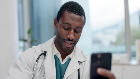Wave,-doctor-and-black-man-with-a-phone