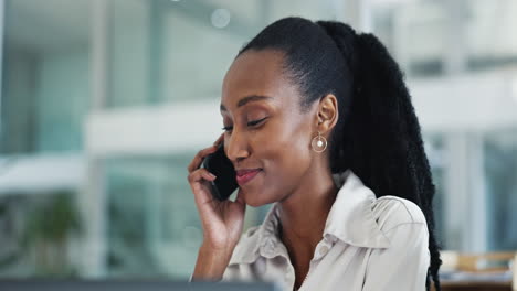 Phone-call,-contact-and-business-woman-in-office