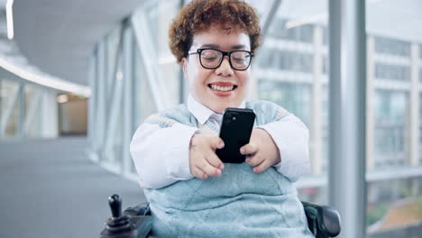 Phone,-business-and-a-woman-with-a-disability