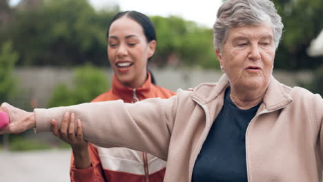 Fitness,-exercise-and-a-coach-with-a-senior-woman