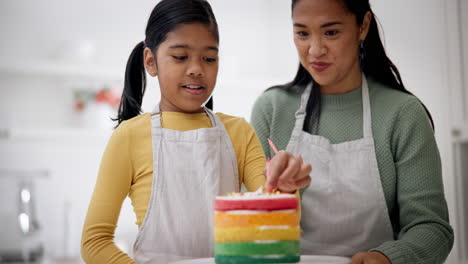 Cake,-candles-and-baking-with-child