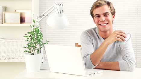 Attractive-man-working-at-home