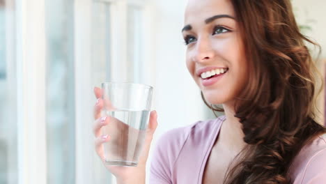 attractive-woman-drinking-water