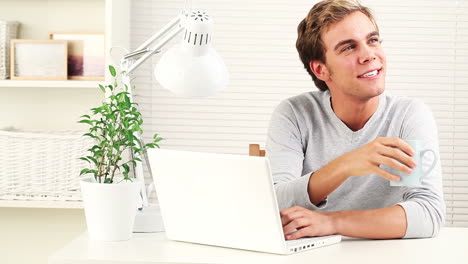 Attractive-man-working-at-home