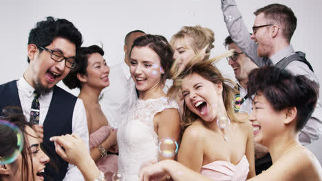 Brautjungfern-Tanzen-Zeitlupen-Hochzeitsfotoautomatenserie