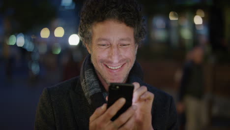 portrait-handsome-mature-man-using-smartphone-texting-enjoying-browsing-online-sending-sms-messages-on-mobile-phone-in-urban-city-slow-motion