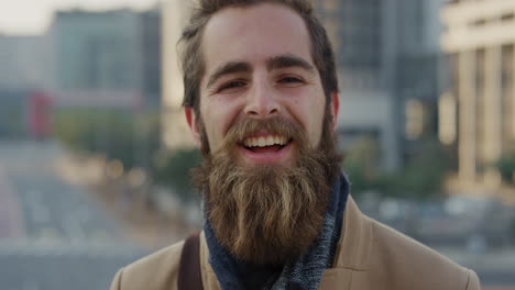 close-up-portrait-professional-young-hipster-man-laughing-enjoying-successful-urban-lifestyle-happy-bearded-entrepreneur-in-city-at-sunset-slow-motion