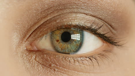 Nahaufnahme-Makro-Grüne-Augen-öffnen-Schöne-Iris-Natürliche-Menschliche-Schönheit-Gesundes-Sehvermögen-Konzept