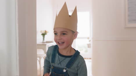 happy-mother-and-son-play-catch-running-through-house-cute-little-boy-wearing-birthday-hat-playing-game-chasing-mom-enjoying-fun-weekend-together-4k-footage