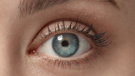 Nahaufnahme-Des-Weiblichen-Auges-Mit-Make-up,-Wunderschönes-Blaues-Augen-Vision-Sense-Konzept