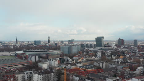 Aerial-slider-view-of-Hamburg-city-skyline-with-famous-tourist-landmarks
