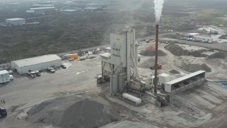 Overhead-view-of-Colas-industry-in-Iceland.-Top-down-view-on-chimney-of-the-industry-specialized-in-asphalt-production