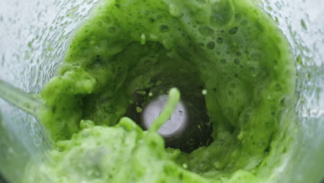 Greens-mixing-vegetables-blender-bowl-close-up.-Vegetarian-nutrition-concept.