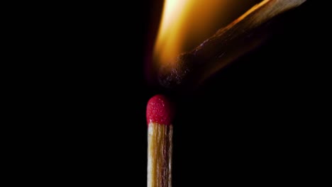 Vertical-Steady-Match-Lighted-by-another-matchstick---Slowmo