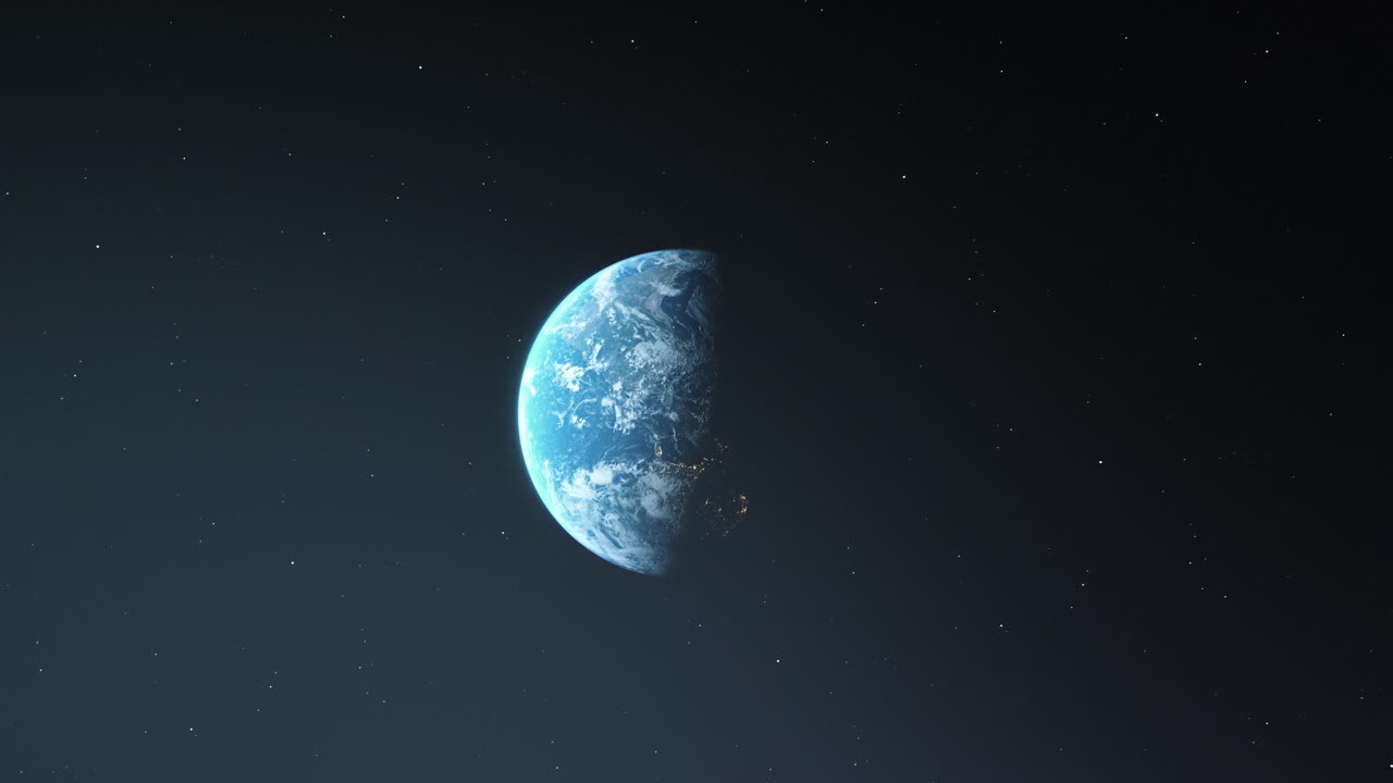 Rotating Planet Earth Animation In Outer Space Free Stock Video Footage ...