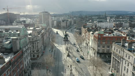 Vista-Aérea-De-La-Calle-O&#39;connell-En-Dublín