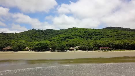 drone-aerial-video-in-nicaragua-beach,-san-juan-del-sur,-rivas