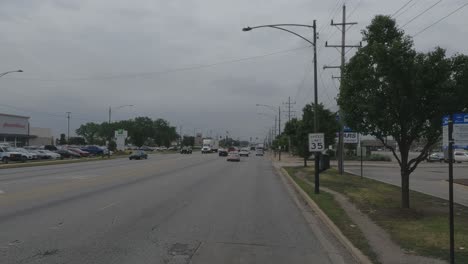 Camión-Pov-Conduciendo-A-Través-De-Merrillville,-Indiana