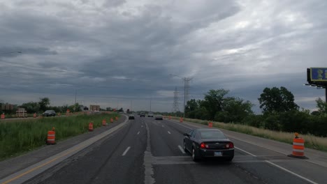 Pov-Fahrender-Transportwagen-In-Chicago,-Illinois