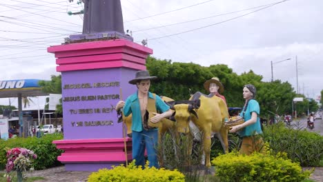 rivas-nicaragua,-aboriginal-sculpture,-tourism-in-nicaragua,-colonial-city,-nicaraguense