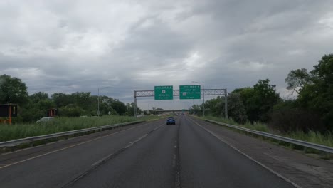 POV:-Driving-on-the-American-highway-in-Chicago