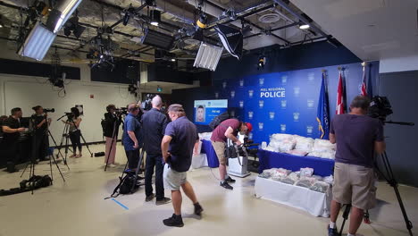 Peel-Regional-Police-in-Ontario-giving-press-statement-and-media-talk