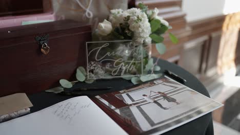 Book-on-a-table-for-wedding-guests-to-sign