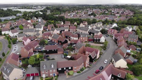 Tomas-De-Drones-De-Casas-Del-Reino-Unido-En-Bury-St-Edmunds,-Suffolk