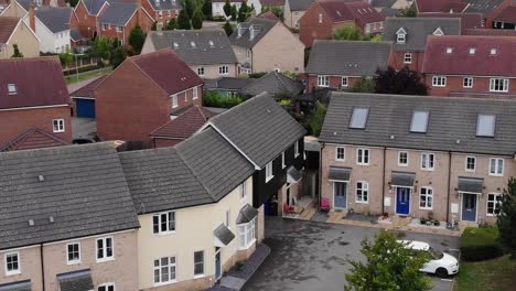 Interessante-Drohnenaufnahmen-Von-Britischen-Häusern-In-Bury-St-Edmunds,-Suffolk