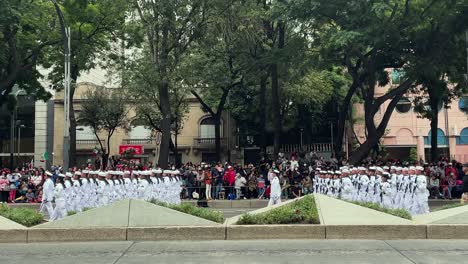 slow-motion-shot-of-the-mexican-army-marine-corps-during-the-military-parade