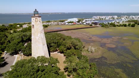 Luftauszug-Vom-Alten-Glatzkopf,-Glatzkopf-Insel-Nc-Leuchtturm