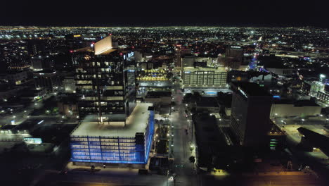 Vista-Panorámica-Del-Centro-De-El-Paso-Texas-Por-La-Noche