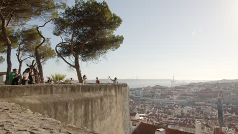 Vista-Al-Casco-Antiguo-De-Lisboa-Desde-El-Castillo-De-San-Jorge-En-El-Distrito-De-Aflama