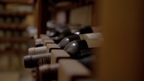 Large-vintage-wine-collection-in-old-cellar