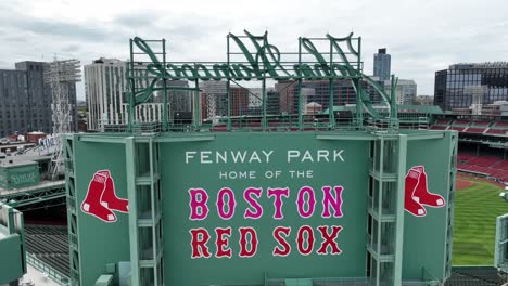 Fenway-Park-scoreboard-and-MLB-baseball-stadium